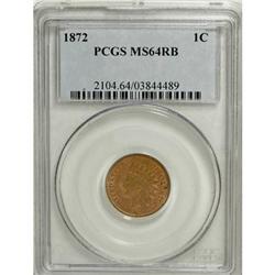 1872 1C MS64 Red and Brown PCGS