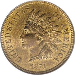 1873 1C Closed 3 MS65 Red and Brown PCGS