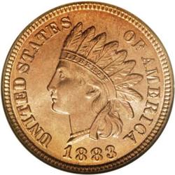 1883 1C MS66 Red NGC