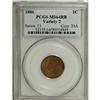 Image 1 : 1886 1C Type Two MS64 Red and Brown PCGS