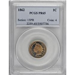1862 1C PR65 PCGS