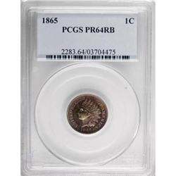 1865 1C PR64 Red and Brown PCGS