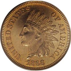 1866 1C PR65 Cameo PCGS