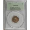 Image 1 : 1867 1C PR65 Red and Brown PCGS