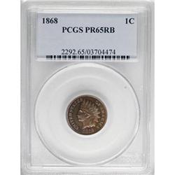 1868 1C PR65 Red and Brown PCGS