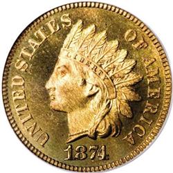 1874 1C PR65 Cameo PCGS