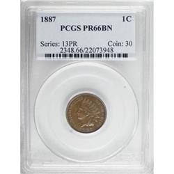 1887 1C PR66 Brown PCGS