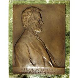 1907 Brenner Lincoln Plaque and autograph