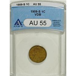 1909-S VDB 1C AU55 ANACS