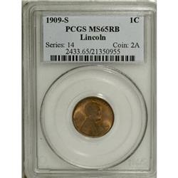 1909-S 1C MS65 Red and Brown PCGS