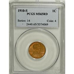 1910-S 1C MS65 Red PCGS