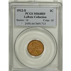 1912-S 1C MS64 Red PCGS