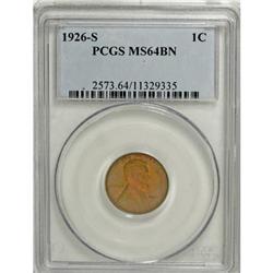 1926-S 1C MS64 Brown PCGS