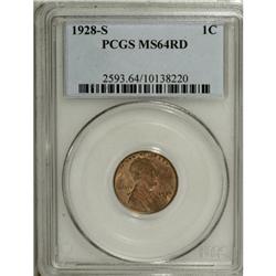 1928-S 1C MS64 Red PCGS