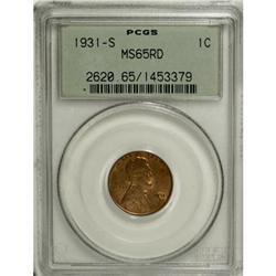 1931-S 1C MS65 Red PCGS