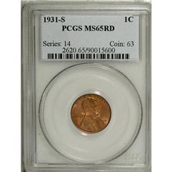 1931-S 1C MS65 Red PCGS