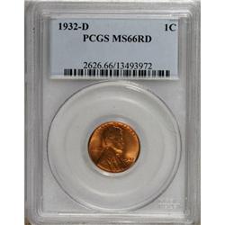 1932-D 1C MS66 Red PCGS