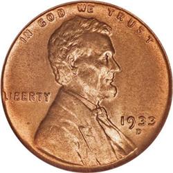 1933-D 1C MS67 Red PCGS