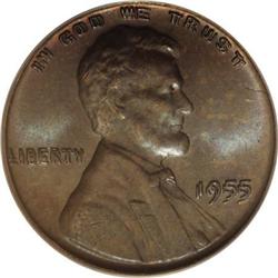 1955/55 1C Doubled Die Obverse MS64 Brown PCGS