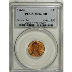 1968-S 1C MS67 Red PCGS