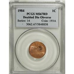 1984 1C Doubled Die Obverse MS67 Red PCGS