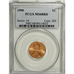 1990 1C MS68 Red PCGS