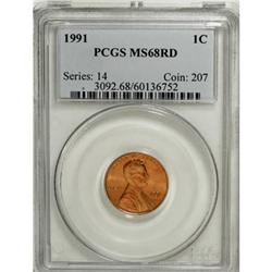 1991 1C MS68 Red PCGS