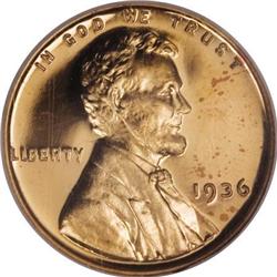1936 1C Brilliant PR65 Red Cameo NGC