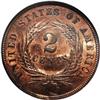 Image 2 : 1864 2C Small Motto MS65 Red and Brown NGC