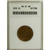 Image 1 : 1872 2C MS61 Red and Brown ANACS
