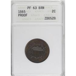 1865 2C PR63 Brown ANACS
