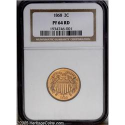 1868 2C PR64 Red NGC