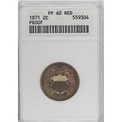 1871 2C PR62 Red ANACS