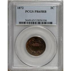 1872 2C PR65 Red and Brown PCGS