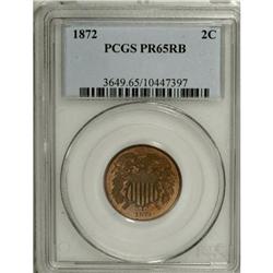 1872 2C PR65 Red and Brown PCGS