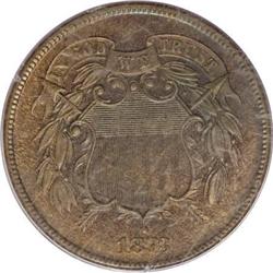 1873 2C Closed 3 PR65 Red and Brown PCGS