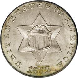 1852 3CS MS67 PCGS