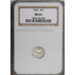 1863 3CS MS64 NGC