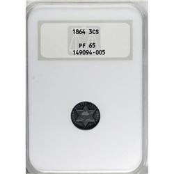 1864 3CS PR65 NGC
