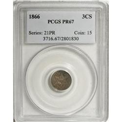 1866 3CS PR67 PCGS