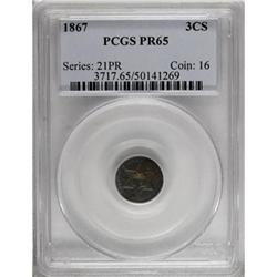 1867 3CS PR65 PCGS