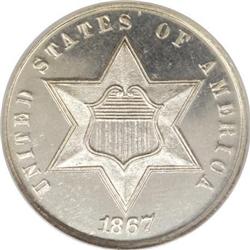 1867 3CS PR65 Cameo NGC