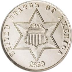 1869 3CS PR65 Cameo NGC