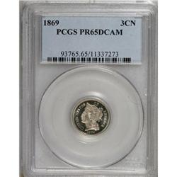 1869 3CN PR65 Deep Cameo PCGS