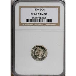 1870 3CN PR65 Cameo NGC