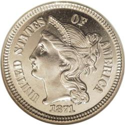 1871 3CN PR66 Cameo NGC