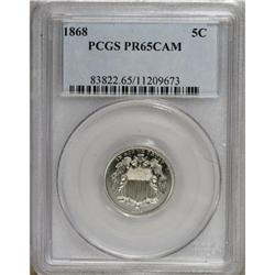1868 5C PR65 Cameo PCGS