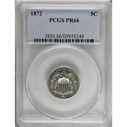 1872 5C PR66 PCGS