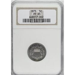 1873 5C Closed 3 PR65 NGC