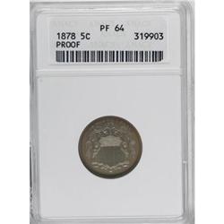 1878 5C PR64 ANACS